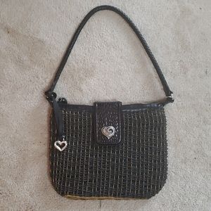 Brighton Woven Bag with Leather Braided Strap